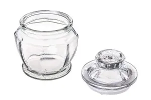 Un barattolo da 180 ml con coperchio di vetro e chiusura ermetica-4