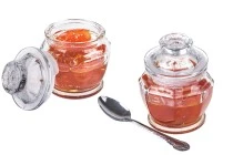 Βαζάκι 180 ml με γυάλινο καπάκι και αεροστεγές κλείσιμο Βαζάκι 180 ml με γυάλινο καπάκι και αεροστεγές κλείσιμο