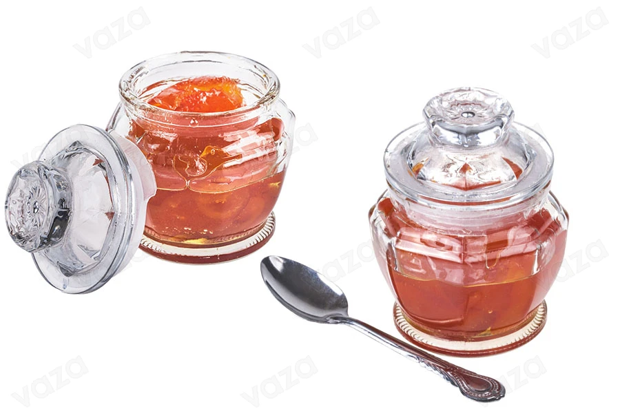 Un barattolo da 180 ml con coperchio di vetro e chiusura ermetica-