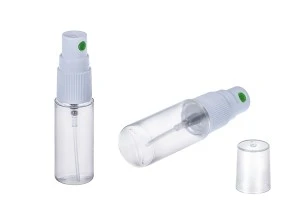 Flacon en plastique de 15 ml transparente avec bouchon en PP 18-9