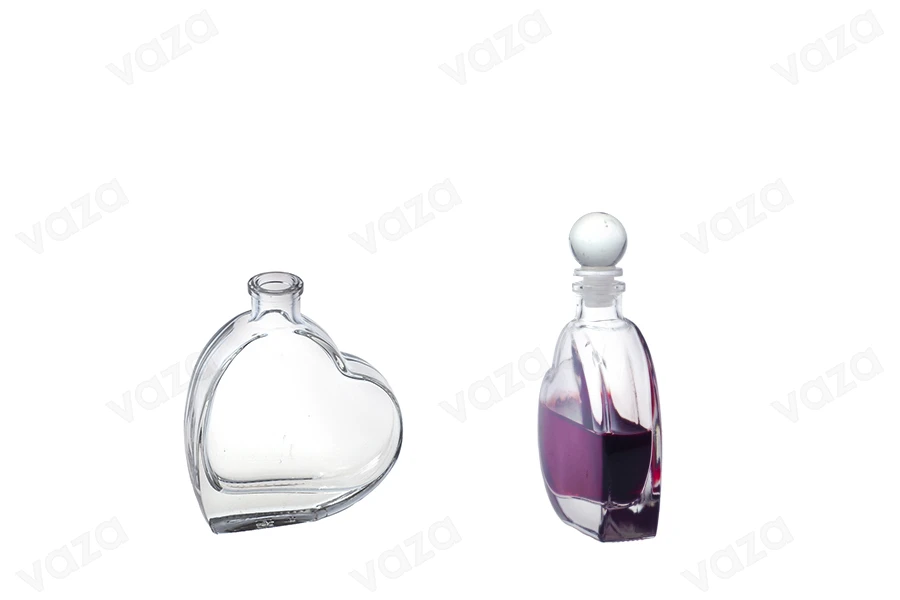 Μπομπονιέρα μπουκαλάκι 50 ml για γάμο σε σχήμα καρδιάς-εικόνα_διαστάσεις