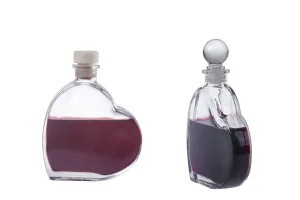 200ml heart shaped glass bottle for wedding favors-2