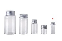 Flacon en verre de 4 ml avec bouchon en aluminium - lot de 12 pièces Flacon en verre de 4 ml avec bouchon en aluminium - lot de 12 pièces