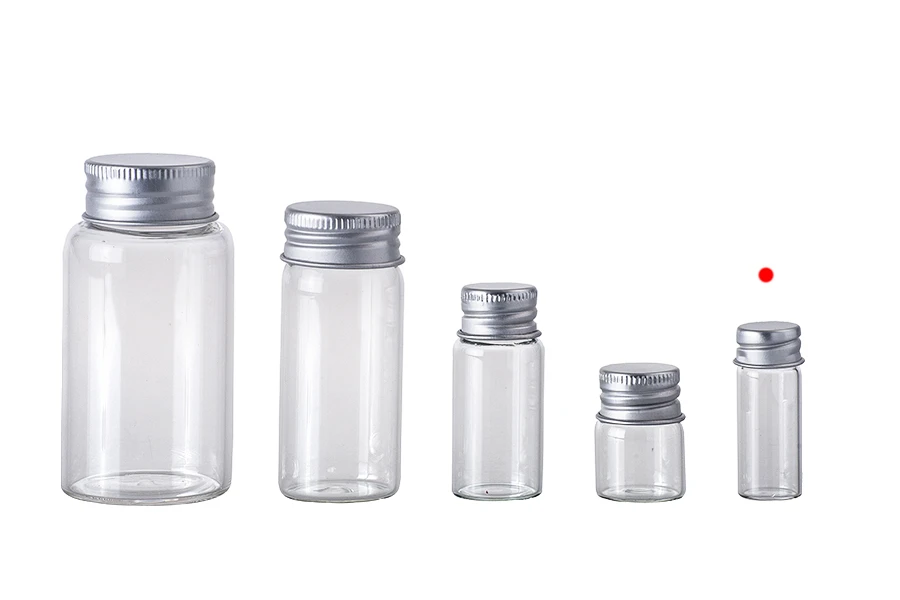 Flacon en verre de 4 ml avec bouchon en aluminium - lot de 12 pièces Flacon en verre de 4 ml avec bouchon en aluminium - lot de 12 pièces