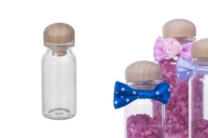 Μπομπονιέρες μπουκαλάκια 11 ml με ξύλινο φελλό 22x50-5
