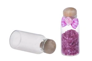 Bottigliette per bomboniere da 22 ml con tappo in legno per matrimonio - battesimo 27x58 mm - 12 pz-1