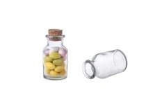 Mini 60ml glass bottle with cork stopper Mini 60ml glass bottle with cork stopper