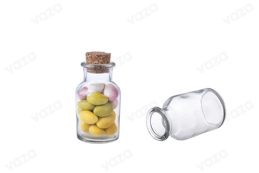 Glass bottle with natural cork 60 ml-photo_produit
