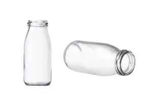 250ml glass bottle for juices, available with straw hole lid-1