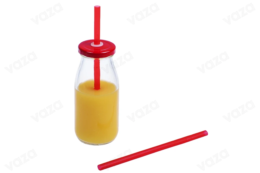 Μπουκαλάκι γυάλινο 250ml για λεμονάδα και χυμό - δέχεται καπάκι με τρύπα για καλαμάκι Μπουκαλάκι γυάλινο 250ml για λεμονάδα και χυμό - δέχεται καπάκι με τρύπα για καλαμάκι-εικόνα_σύνθεση