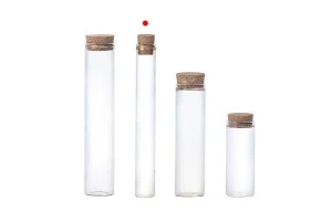 Tubes en verre avec bouchon pour mariage et baptême - 10 pièces-7