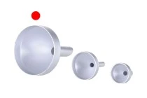 Χωνί αλουμινένιο ασημί ΜΑΤ - διάμετρος 44 mm (απόληξη 10 mm)