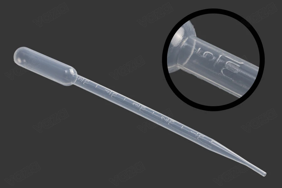 Σταγονόμετρο πλαστικό 5 ml με διαβάθμιση - Συσκευασία 100 τεμαχίων-εικόνα_διαστάσεις