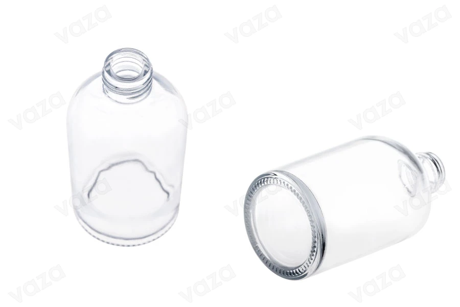 Μπουκάλι γυάλινο στρογγυλό 100ml για λικέρ ή δειγματισμό ελαιολάδου (PP20)-εικόνα_προϊοντική