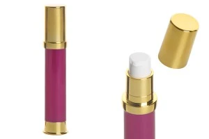 15ml plastic airless pump bottle for creams - available in a package with 12 pcs-1