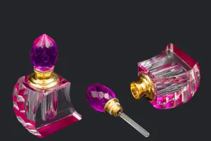 Flacon en cristal de 5 ml avec bouchon et aiguille en cristal en 3 couleurs-2