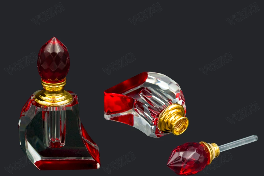 5ml crystal attar bottle with crystal cap and glass dipstick, in 3 colors. 5ml crystal attar bottle with crystal cap and glass dipstick, in 3 colors.-εικόνα_σύνθεση