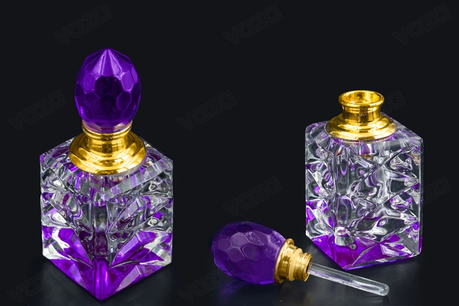 5ml crystal attar bottle with crystal cap and glass dipstick, in 6 colors. 5ml crystal attar bottle with crystal cap and glass dipstick, in 6 colors.-image_dimensions