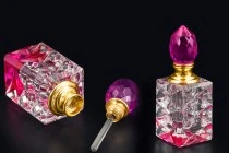 Flacon en cristal de 5 ml avec bouchon et aiguille en cristal en 6 couleurs