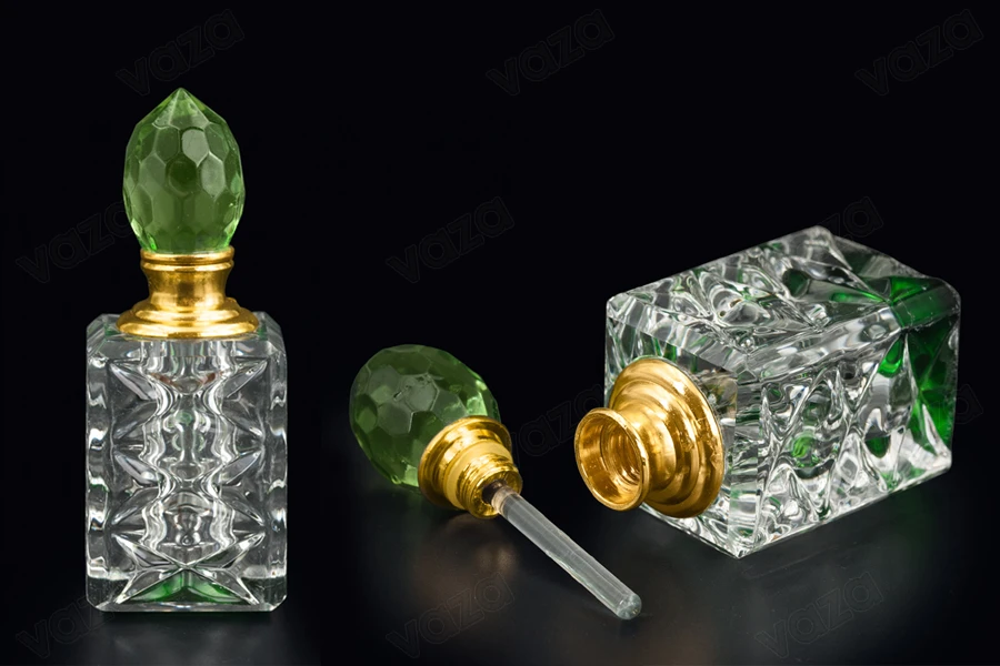 5ml crystal attar bottle with crystal cap and glass dipstick, in 6 colors. 5ml crystal attar bottle with crystal cap and glass dipstick, in 6 colors.-image_group