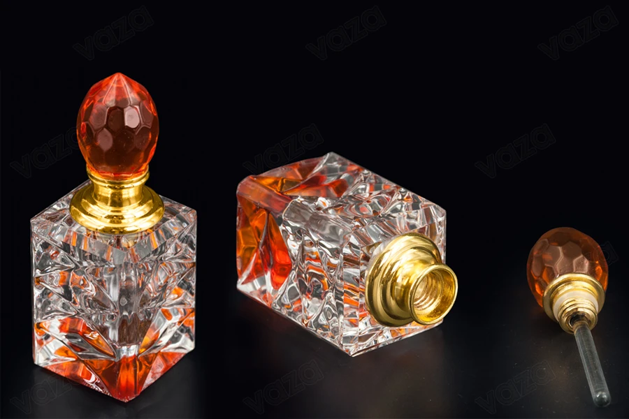 5ml crystal attar bottle with crystal cap and glass dipstick, in 6 colors. 5ml crystal attar bottle with crystal cap and glass dipstick, in 6 colors.-image_group