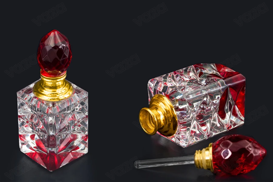 5ml crystal attar bottle with crystal cap and glass dipstick, in 6 colors. 5ml crystal attar bottle with crystal cap and glass dipstick, in 6 colors.-image_group