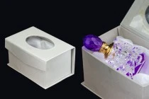 Flacon en cristal de 5 ml avec bouchon et aiguille en cristal en 6 couleurs