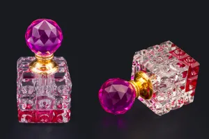 Flacon en cristal de 8 ml avec bouchon et aiguille en cristal en 4 couleurs-4