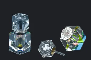 Flacon en cristal de 5 ml avec aiguille et bouchon en cristal-2