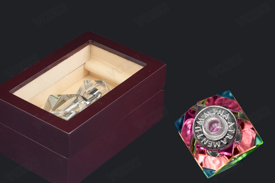 Crystal bottle with crystal lid and needle 5ml-
