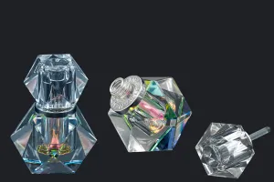 Flacon en cristal de 5 ml avec aiguille et bouchon en cristal-4