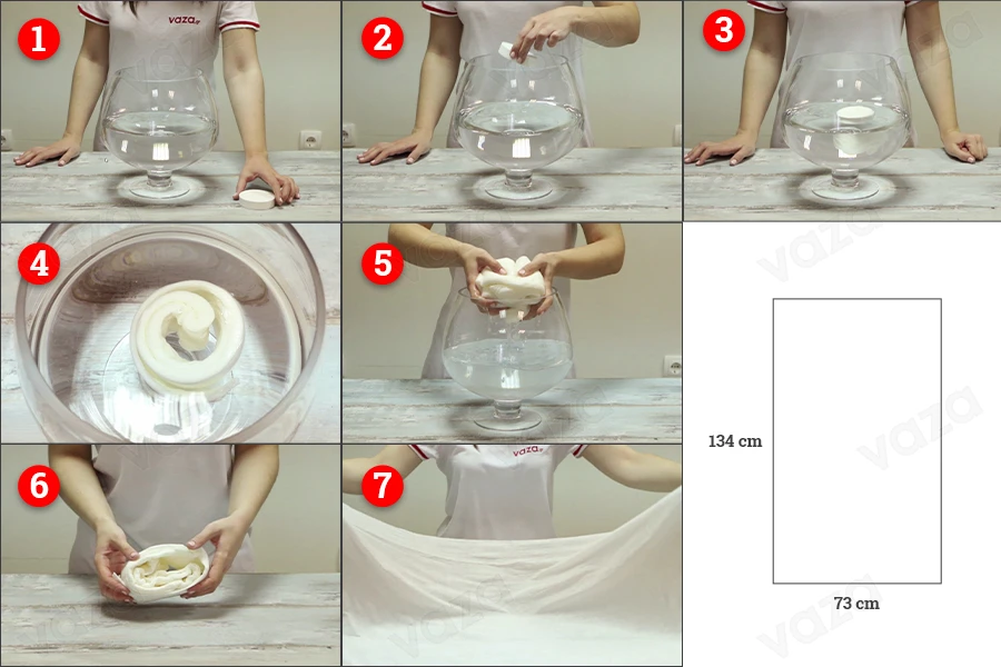 Magic towel - compressed - for bath or beach-εικόνα_διαστάσεις