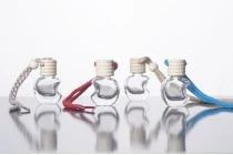 Bottiglietta per profumatore auto da 5 ml con coperchio e tappo di legno a forma di mela - confezione da 25 pezzi. Bottiglietta per profumatore auto da 5 ml con coperchio e tappo di legno a forma di mela - confezione da 25 pezzi.