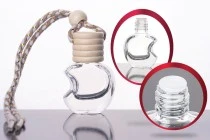 Bottiglietta per profumatore auto da 5 ml con coperchio e tappo di legno a forma di mela - confezione da 25 pezzi. Bottiglietta per profumatore auto da 5 ml con coperchio e tappo di legno a forma di mela - confezione da 25 pezzi.