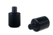 Μπουκάλι γυάλινο στρογγυλό 15 ml μαύρο ΜΑΤ