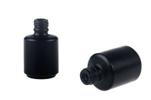 Μπουκάλι γυάλινο στρογγυλό 15 ml μαύρο ΜΑΤ-1