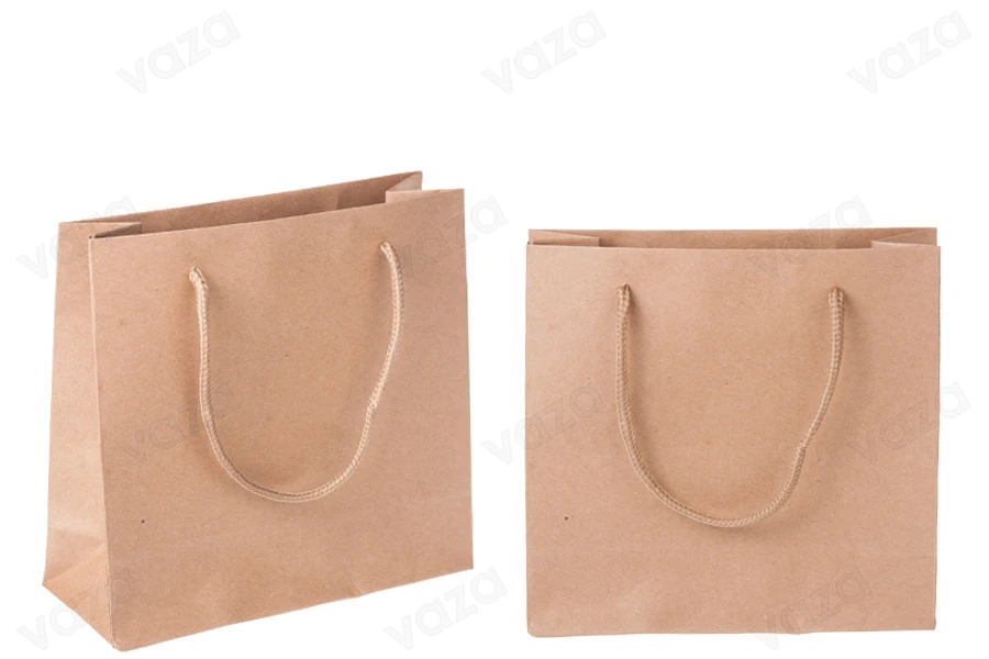 Τσάντα δώρου χάρτινη καφέ 180x70x170 mm-εικόνα_προϊοντική