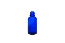 Bottiglietta da 30 ml in vetro blu per una porzione di olio d'oliva. Bottiglietta da 30 ml in vetro blu per una porzione di olio d'oliva.