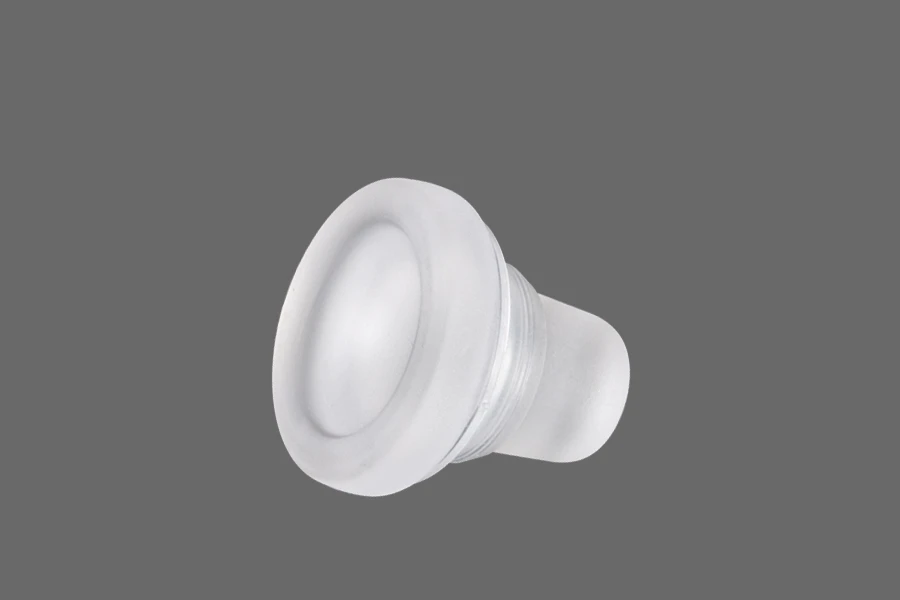 Glass round low profile Cap f 11.5 black, transparent, frosted, Pink White Glass round low profile Cap f 11.5 black, transparent, frosted, Pink White