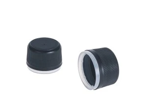 Black plastic cap with safety PP24 - 20 pcs-1