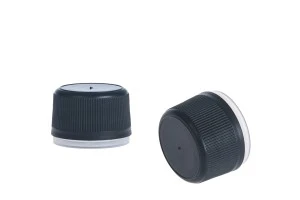 Black plastic cap with safety PP24 - 20 pcs-2