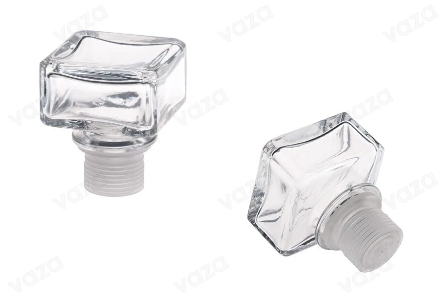 Bouchon carré en verre F 25-photo_dimensions