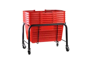 Base de support métallique avec roues pour les paniers en plastique-2