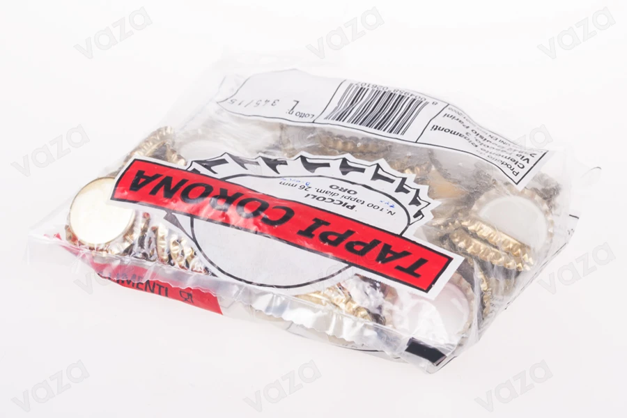 Bouchons couronnes – lot de 200 piècesCapsules de bière « couronne » 26 mm - lot de 200 pièces Bouchons couronnes – lot de 200 piècesCapsules de bière « couronne » 26 mm - lot de 200 pièces-photo_dimensions