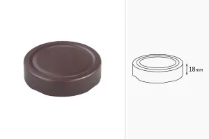 Metal Cap extra deep T.O. 70 in brown-2