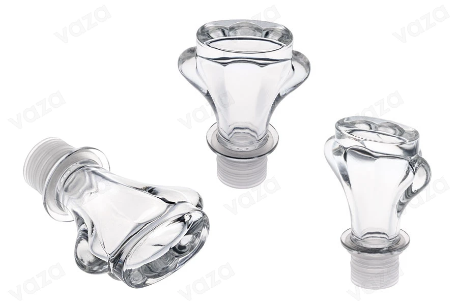 Bouchon en verre F 25 en forme d’orchidée-photo_dimensions