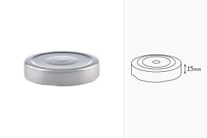 Metal Cap T.O. 63 Deep in silver with a seal button-2