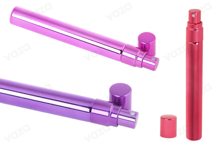 10ml aluminum coated glass perfume atomizer - available in a package with 6 pcs in different colors. 10ml aluminum coated glass perfume atomizer - available in a package with 6 pcs in different colors.-image_group
