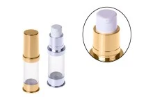 Airless σωληνάριο για κρέμα 5 ml χρυσό / ασημί Airless σωληνάριο για κρέμα 5 ml χρυσό / ασημί