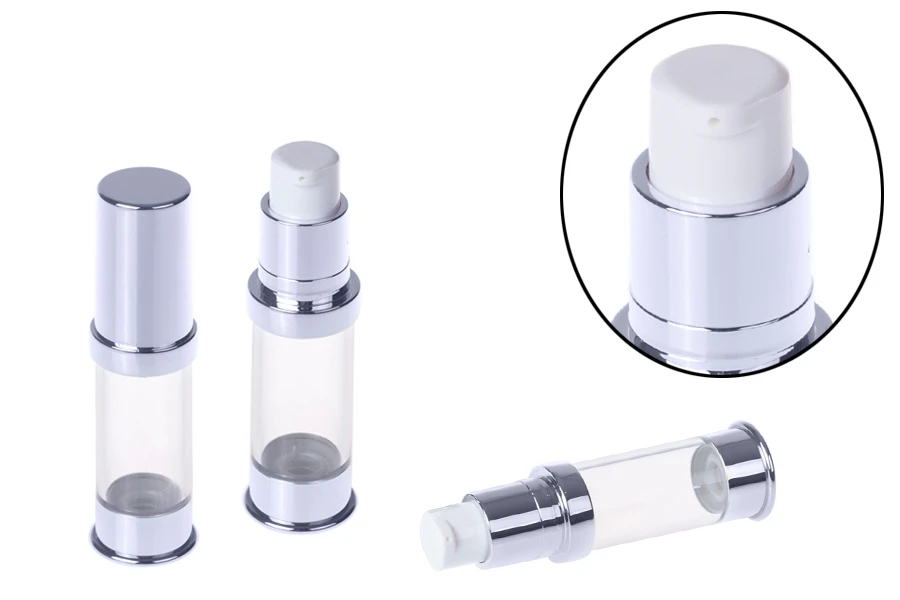 Airless σωληνάριο για κρέμα 5 ml χρυσό / ασημί Airless σωληνάριο για κρέμα 5 ml χρυσό / ασημί